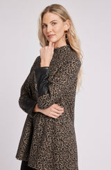 Tyler Boe Crissy Jacquard Tunic Modern Cheetah