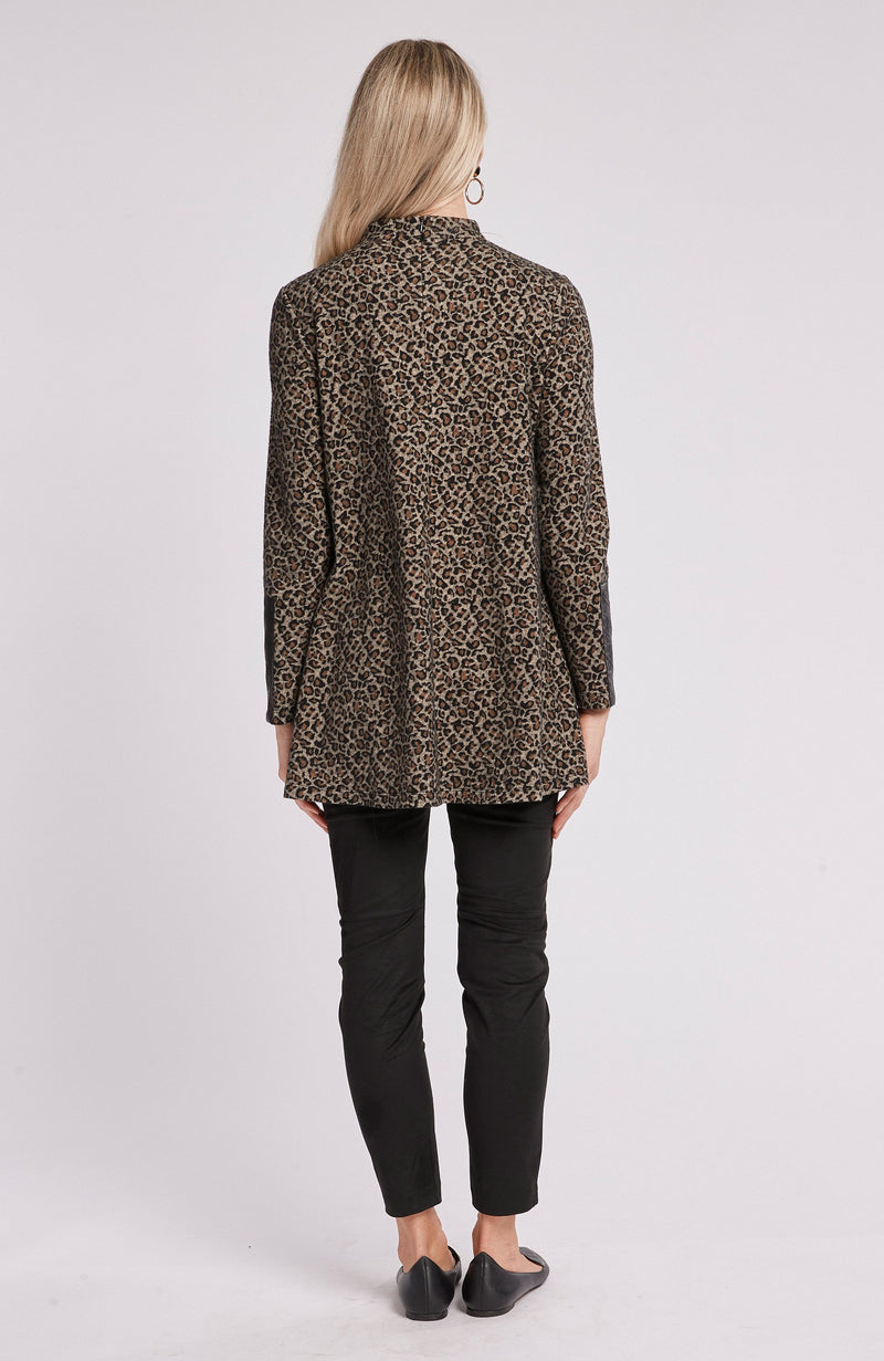 Tyler Boe Crissy Jacquard Tunic Modern Cheetah