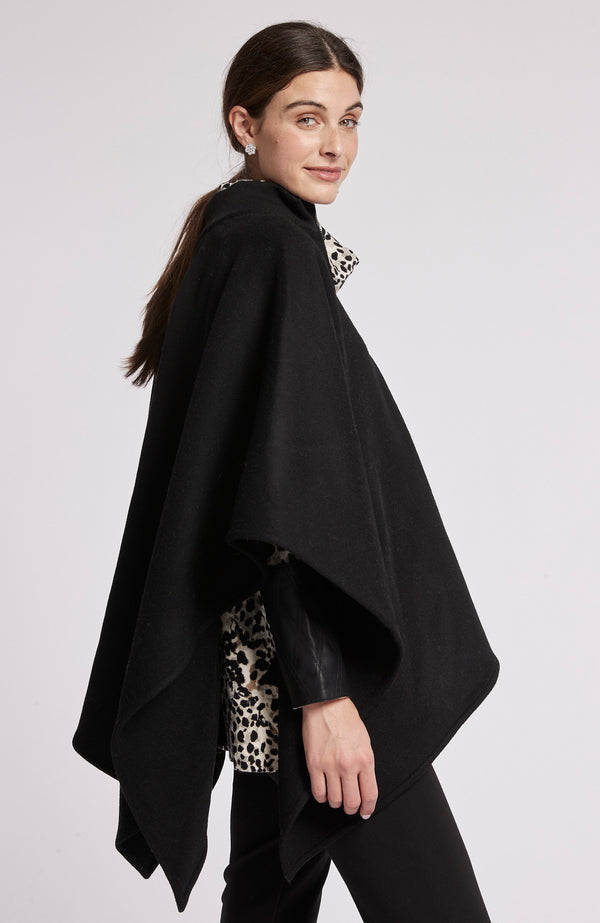 Tyler Boe Zip Front Poncho Black