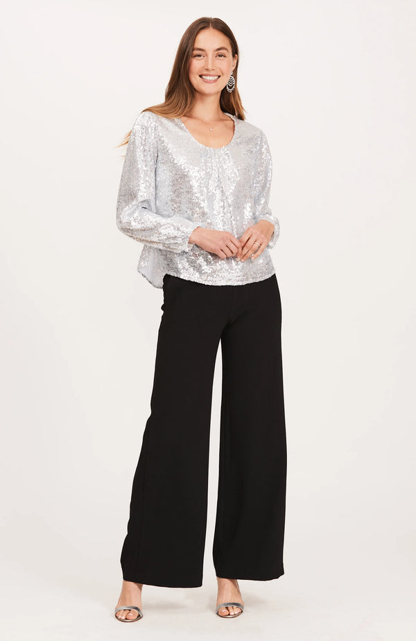 Tyler Boe Kathy Crepe Palazzo Pant Black