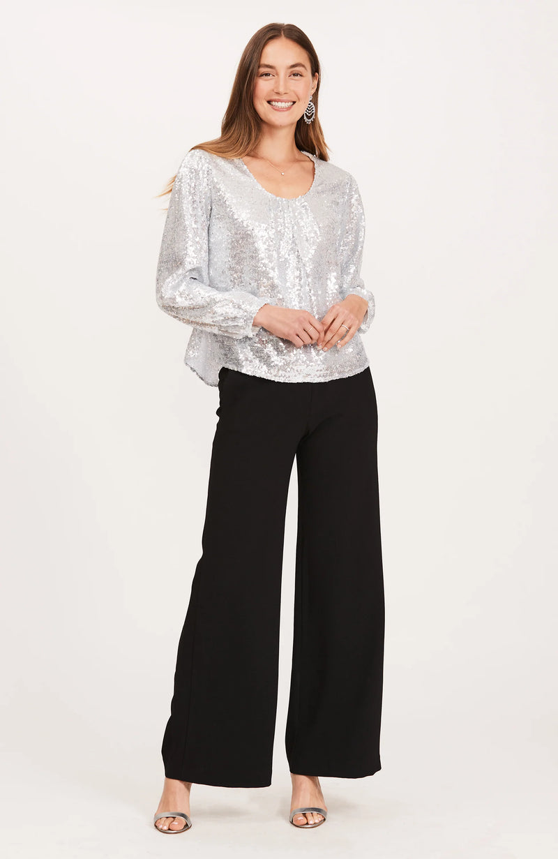 Tyler Boe Kathy Crepe Palazzo Pant Black