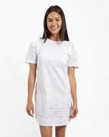 Jude Connally Hazel Stretch Eyelet Dress White