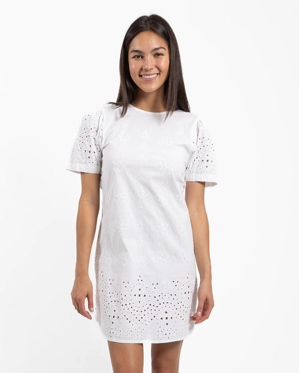 Jude Connally Hazel Stretch Eyelet Dress White