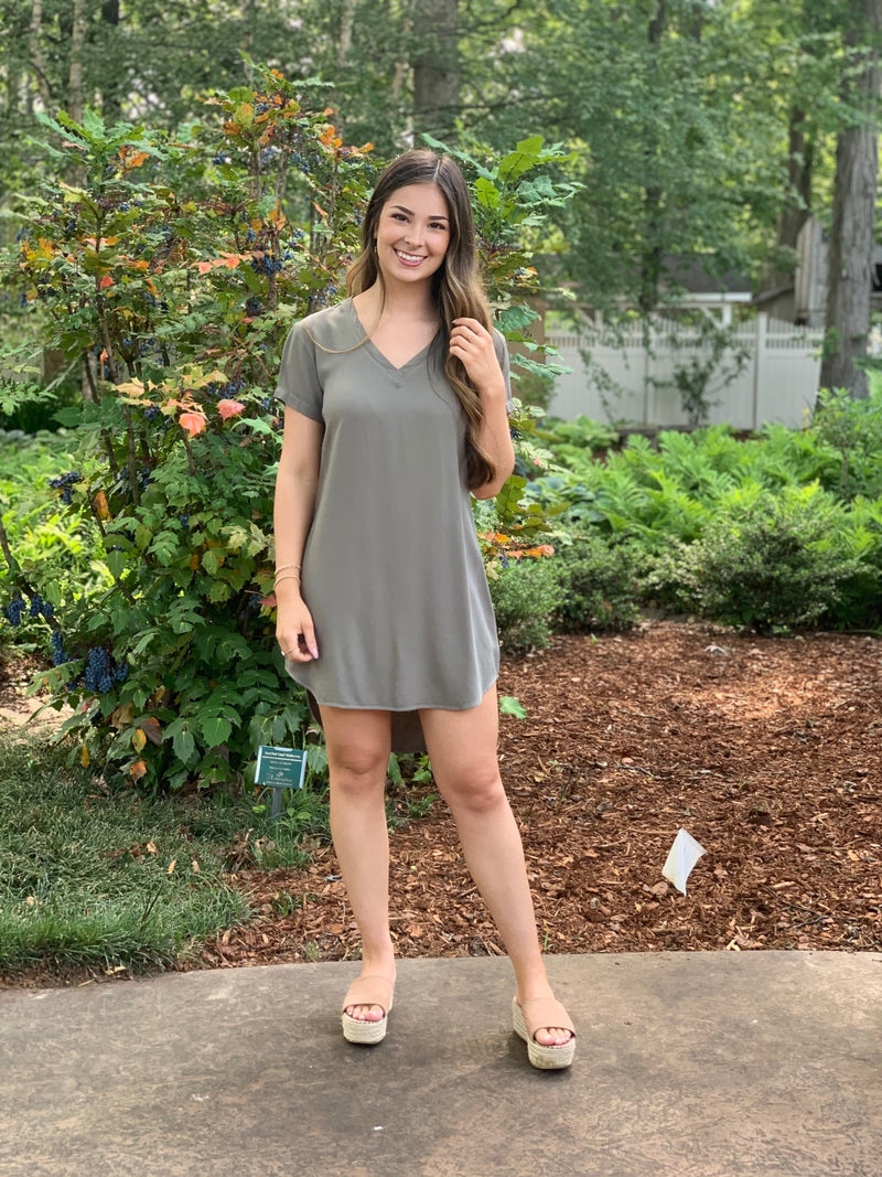 V neck hotsell tee dress