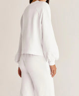 Z Supply Blythe Washed Sweatshirt White