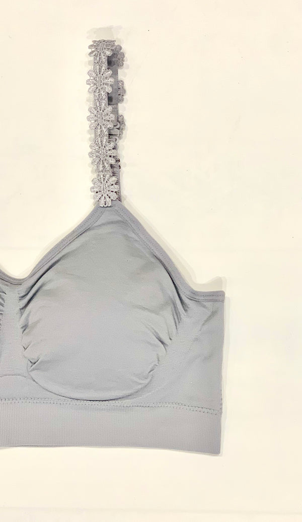 Strap-It's Bra Slate Grey Flower