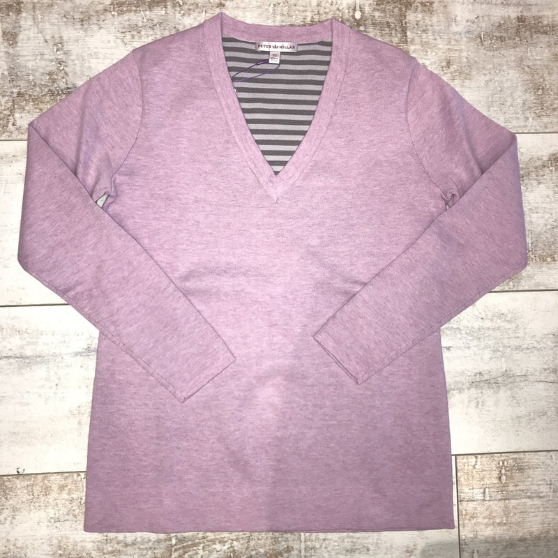 Peter Millar V-Neck Cotton-Poly-Plaited Sweater