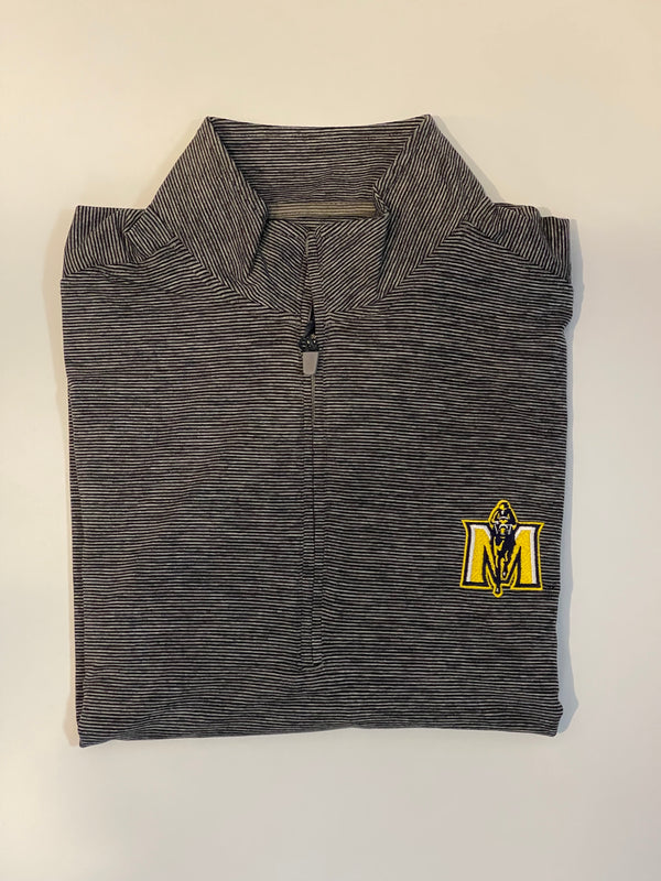 Murray State Black Vaughn Striped PREP-FORMANCE 1/4 Zip Pullover