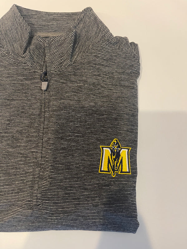 Murray State Black Vaughn Striped PREP-FORMANCE 1/4 Zip Pullover