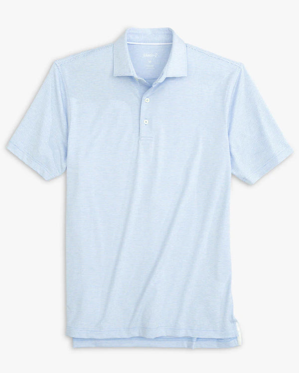 Johnnie-O Lyndon Striped Polo Gulf Blue