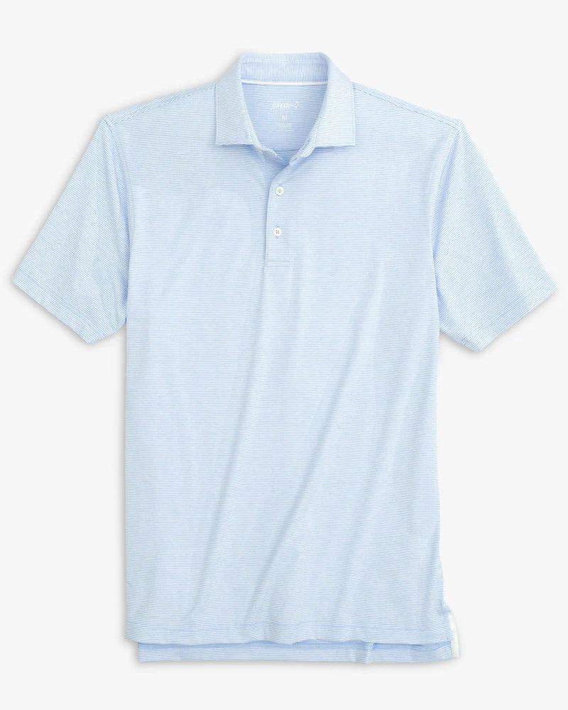 Johnnie-O Lyndon Striped Polo Gulf Blue