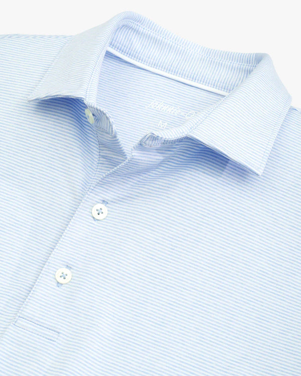 Johnnie-O Lyndon Striped Polo Gulf Blue