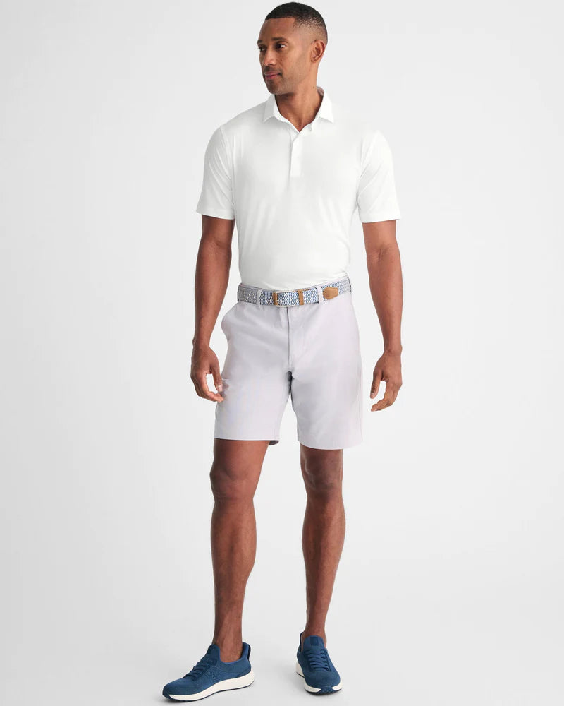 Johnnie-O Huron Heathered Polo White