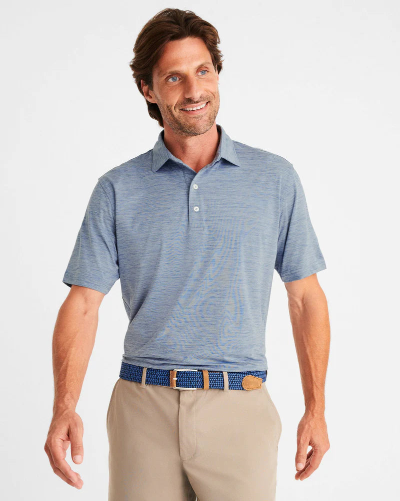 Johnnie-O Huron Heathered Polo Lake