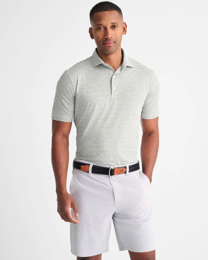 Johnnie-O Seymour Striped Polo Heather Black