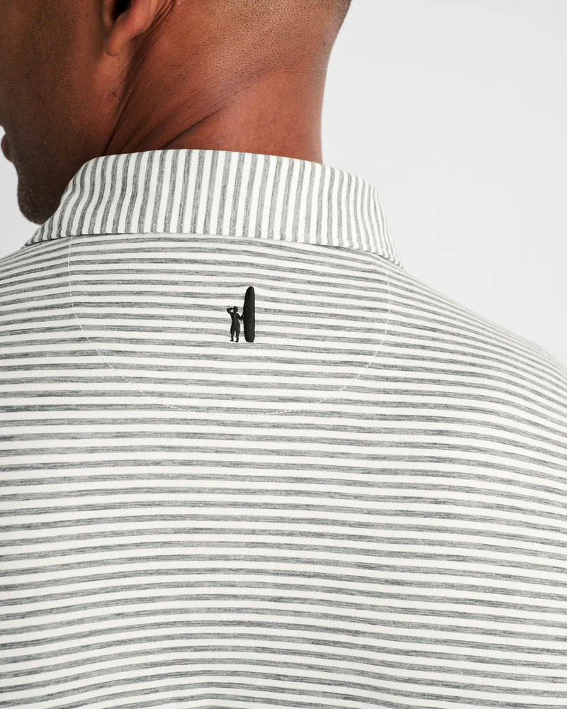 Johnnie-O Seymour Striped Polo Heather Black