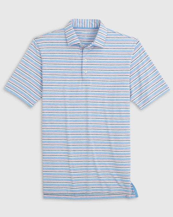 Johnnie-O Crew Striped Polo Maliblu