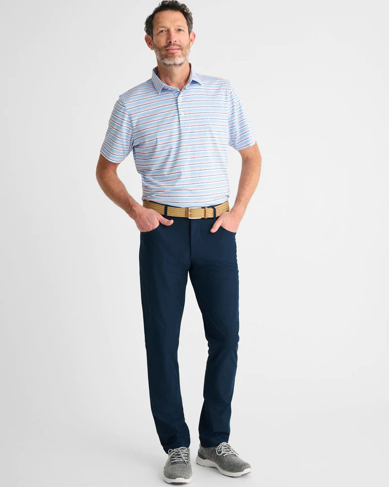 Johnnie-O Crew Striped Polo Maliblu