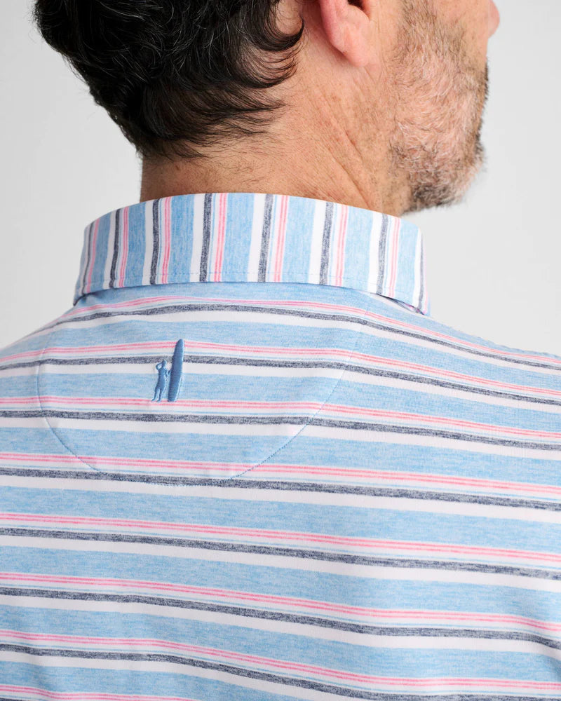 Johnnie-O Crew Striped Polo Maliblu