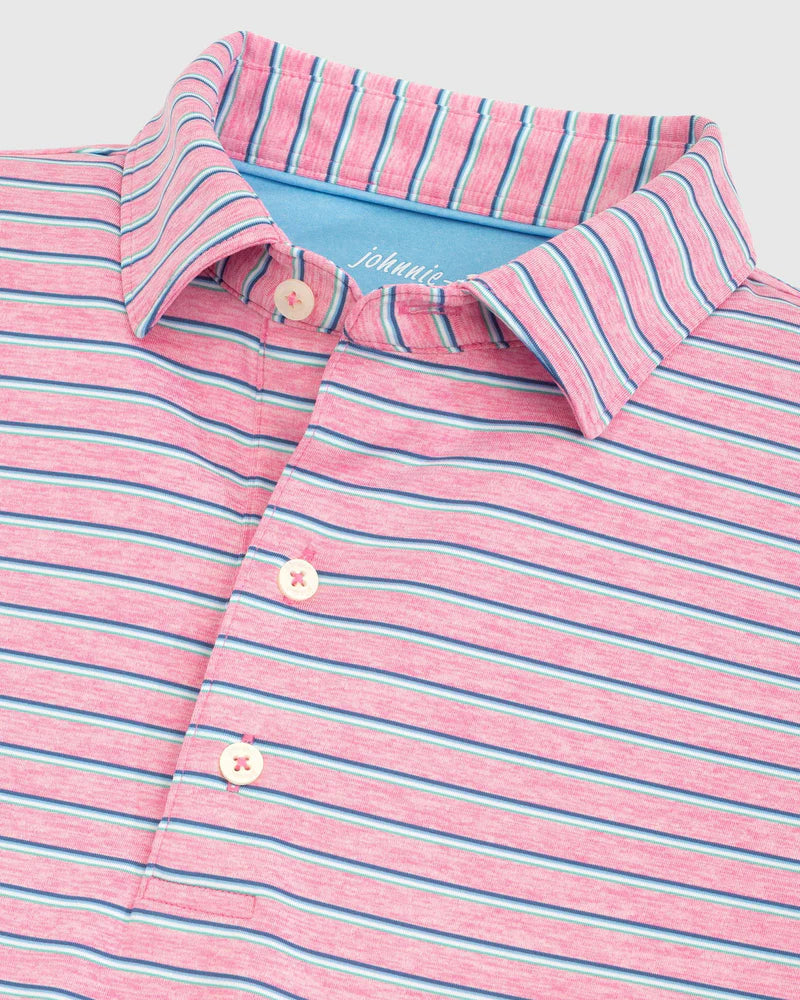 Johnnie-O PREP-FORMANCE JERSEY Jett Striped Polo Taffy