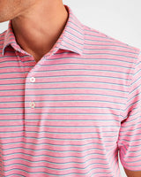 Johnnie-O PREP-FORMANCE JERSEY Jett Striped Polo Taffy