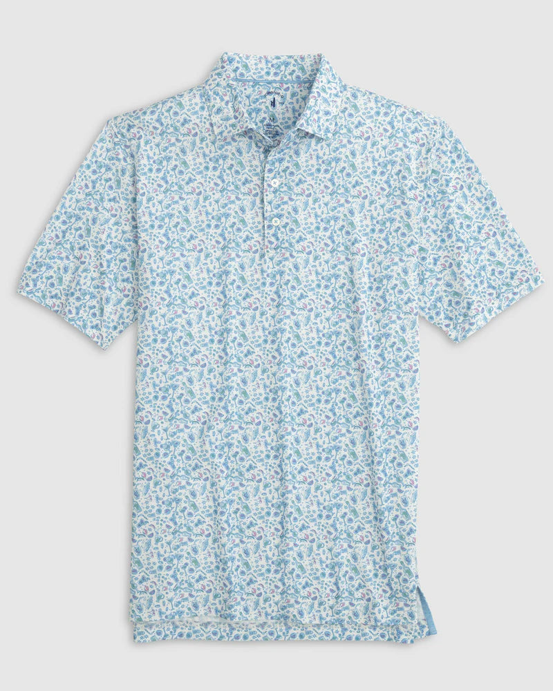 HENDRICK PRINTED POLO IN MALIBLU BY JOHNNIE-O