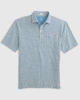 Johnnie-O Grady Striped Polo Bondi Blue