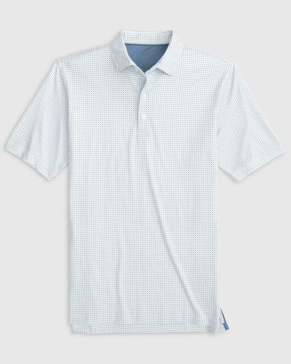 Johnnie-O Edmund Printed Polo White