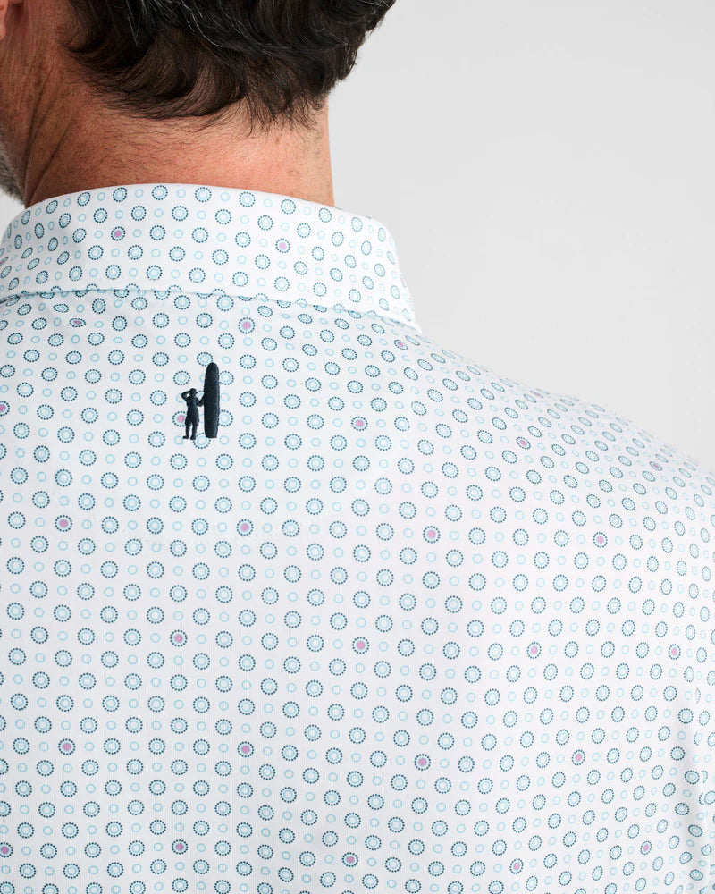 Johnnie-O Andreas Printed Polo White