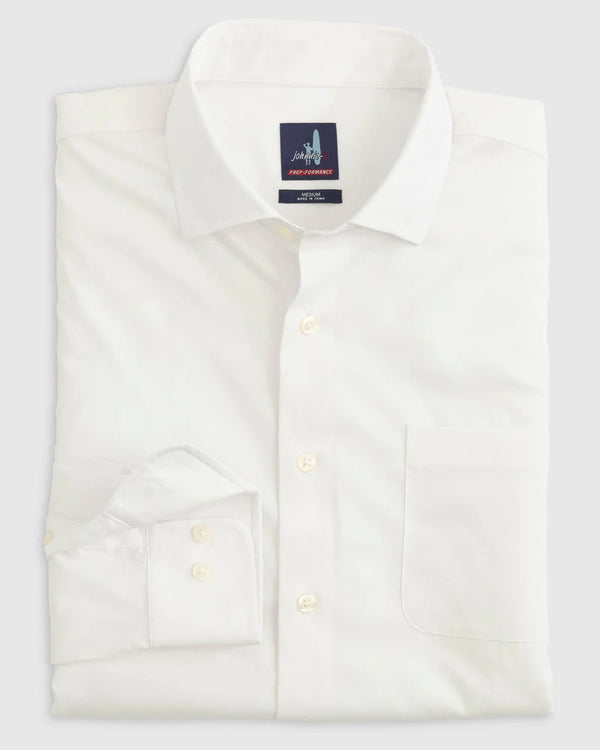 Johnnie-O Tradd PREP-FORMANCE Button Up Shirt White