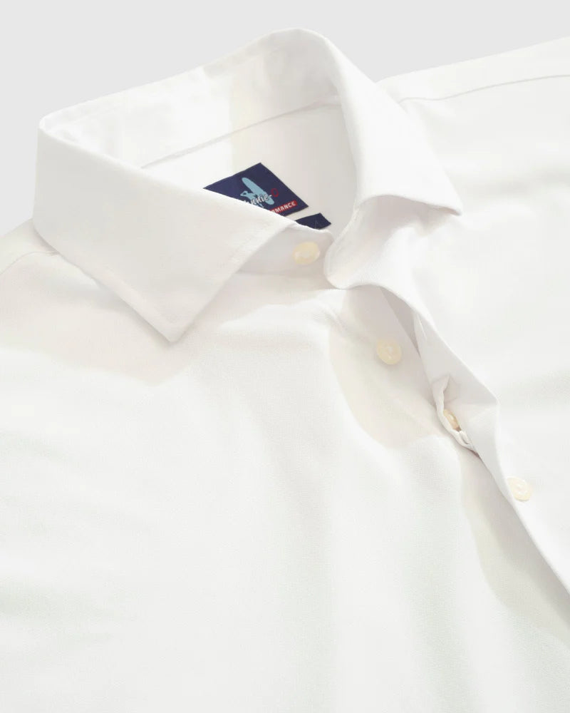 Johnnie-O Tradd PREP-FORMANCE Button Up Shirt White