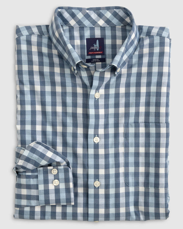 Johnnie-O Big & Tall Cane PREP-FORMANCE Button Up Shirt Oceanside