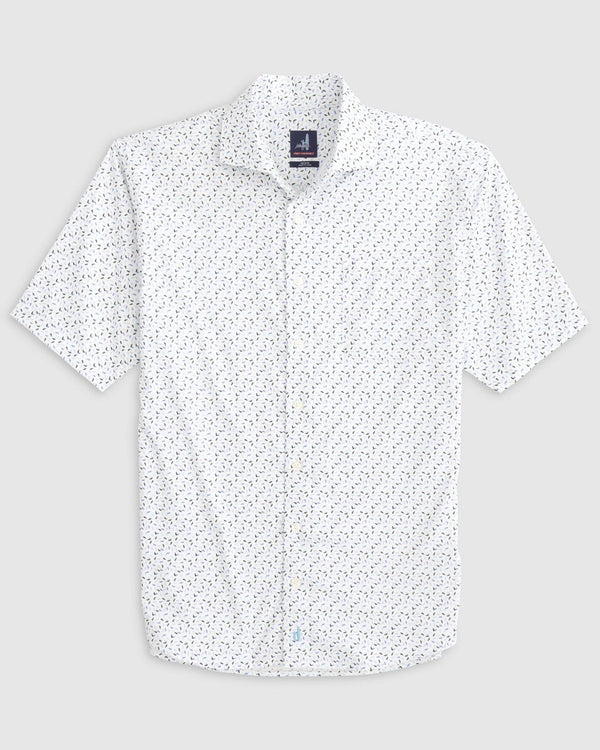 Johnny-O Big & Tall Oleson Prep-Performance Short Sleeve Button-Up Shirt White
