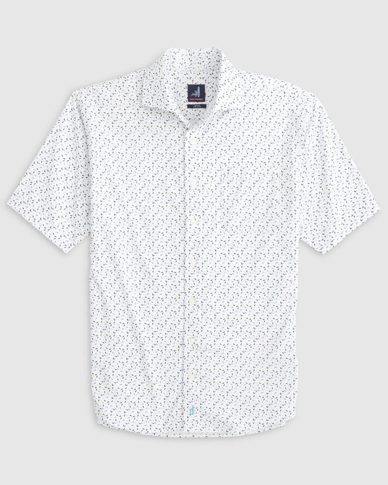 Johnny-O Big & Tall Oleson Prep-Performance Short Sleeve Button-Up Shirt White