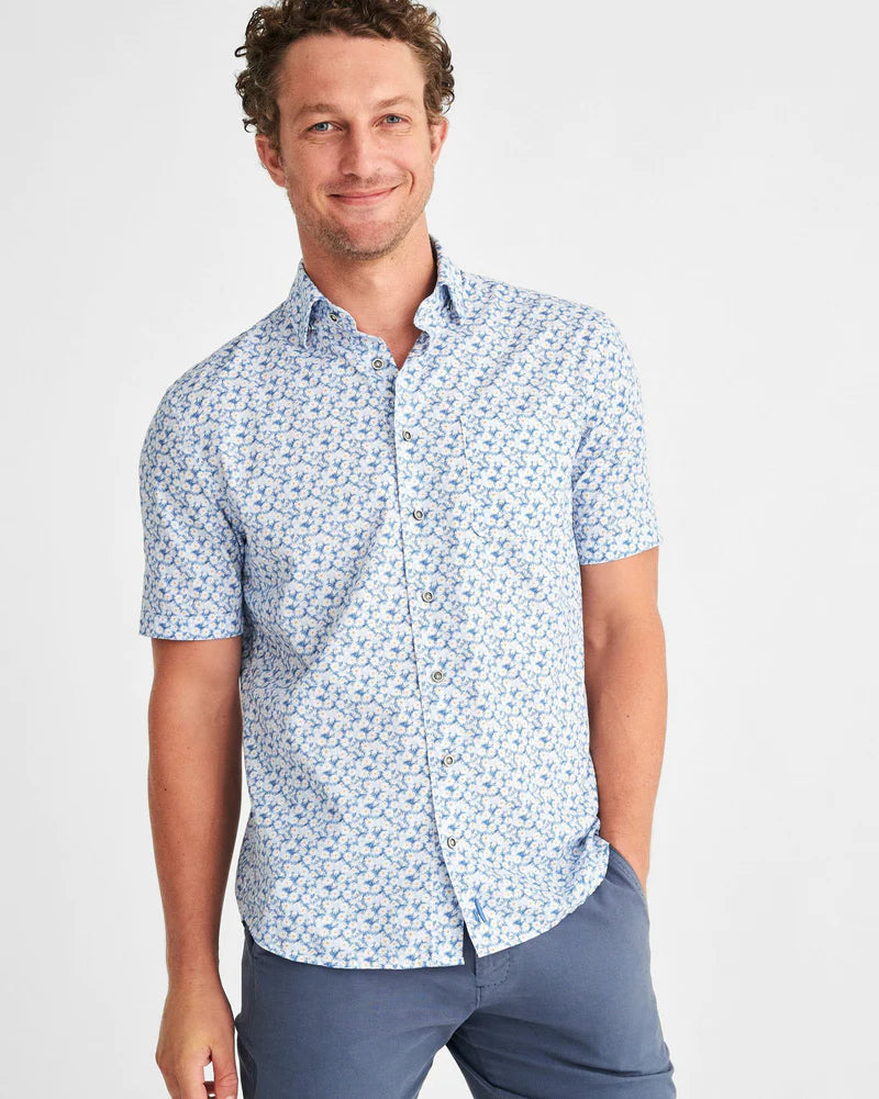 Johnnie-O Hall Hangin' Out Button Up Shirt Wake