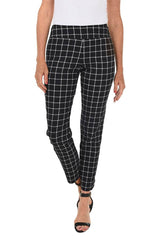 Krazy Larry Women’s Pull On Ankle Pant Black Check