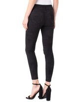 Liverpool Abby Ankle Skinny High Performance Suede Jean Black