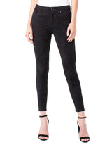 Liverpool Abby Ankle Skinny High Performance Suede Jean Black