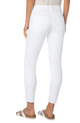 Liverpool Piper Hugger Curved Fray Hem Skinny Jean Bright White