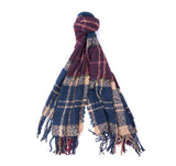 Barbour Tartan Boucle Scarf Damson