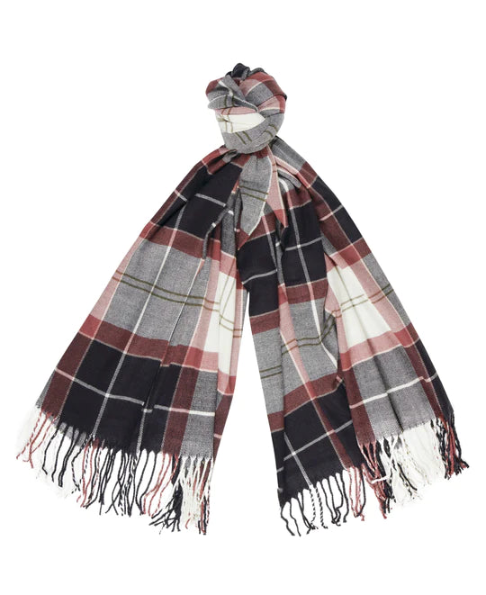 Barbour Hailes Tartan Wrap Midnight Berry