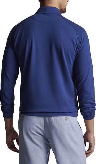Peter Millar Dri-Release Natural Touch Quarter-Zip Golf Pullovers in Atlantic Blue