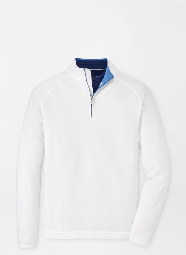 DRIRELEASE NATURAL TOUCH QUARTER-ZIP IN WHITE BY PETER MILLAR