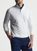 DRIRELEASE NATURAL TOUCH QUARTER-ZIP IN WHITE BY PETER MILLAR