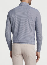 Peter Millar Perth Sugar Stripe Performance Quarter-Zip Navy/White