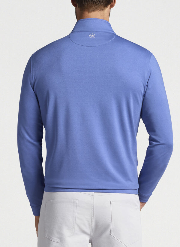 Peter Millar Perth Performance Melange Quarter-Zip True Blue