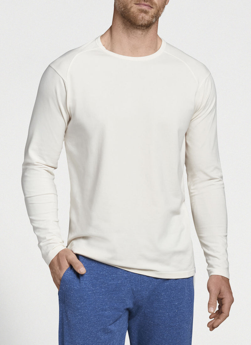 Peter Millar Lava Wash Long-Sleeve T-Shirt Ivory