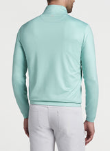 Peter Millar Perth Basketweave Performance Quarter Zip Willow Mist
