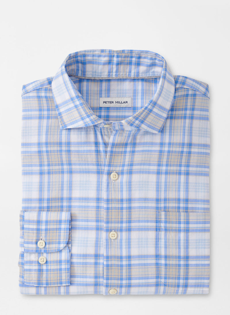 Peter Millar Pawley Summer Soft Cotton Sport Shirt White