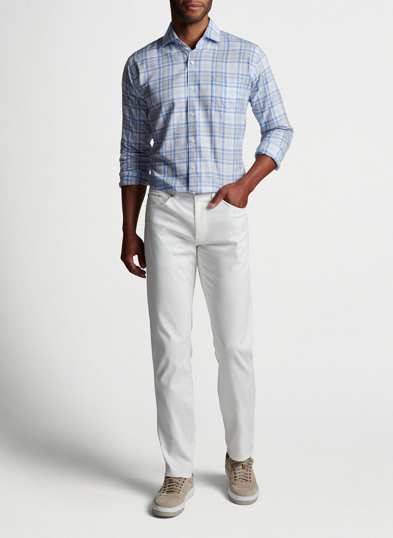 Peter Millar Pawley Summer Soft Cotton Sport Shirt White